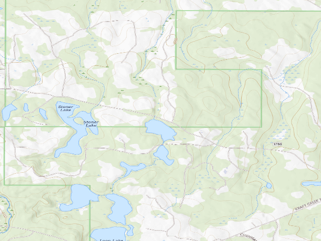 USGS topographic map of USFS dispersed camp — MT #117