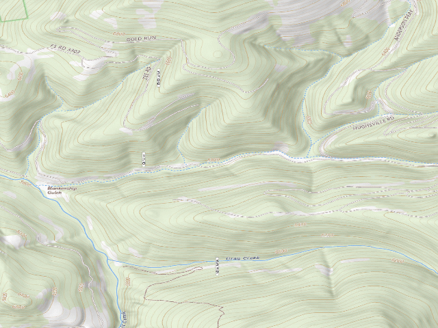 USGS topographic map of USFS dispersed camp — MT #12
