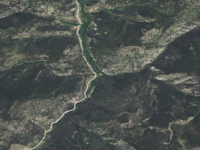 Aerial image of USFS dispersed camp — MT #121