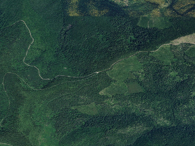 Aerial image of USFS dispersed camp — MT #123