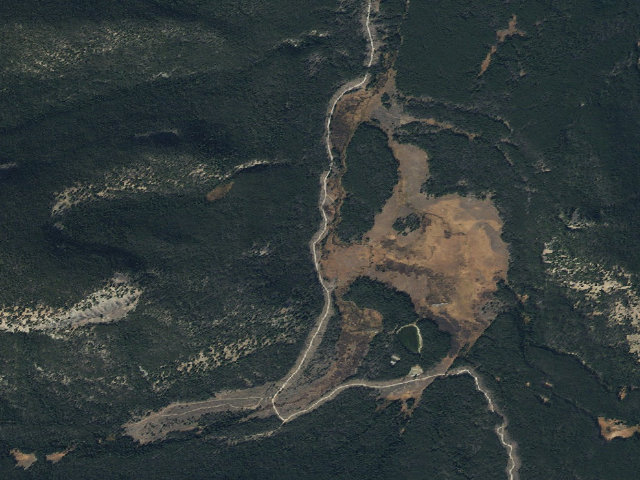 Aerial image of USFS dispersed camp — MT #124