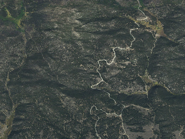 Aerial image of USFS dispersed camp — MT #125