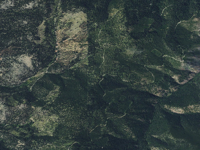 Aerial image of USFS dispersed camp — MT #127