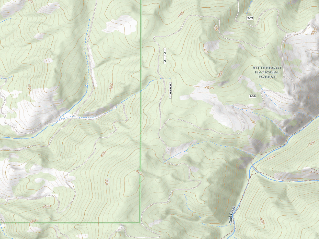 USGS topographic map of USFS dispersed camp — MT #127