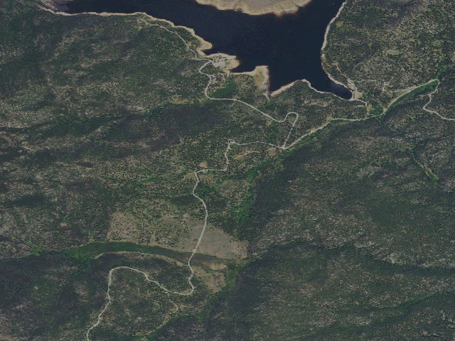 Aerial image of USFS dispersed camp — MT #128
