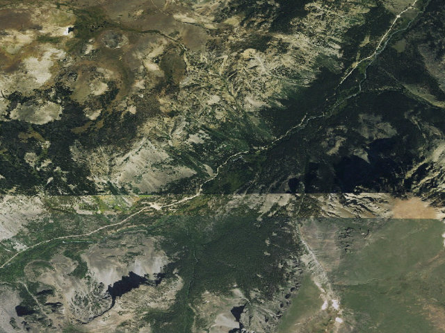 Aerial image of USFS dispersed camp — MT #129