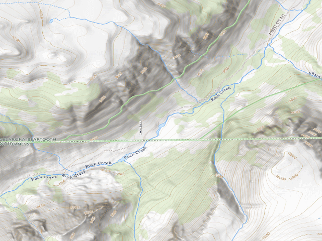 USGS topographic map of USFS dispersed camp — MT #129