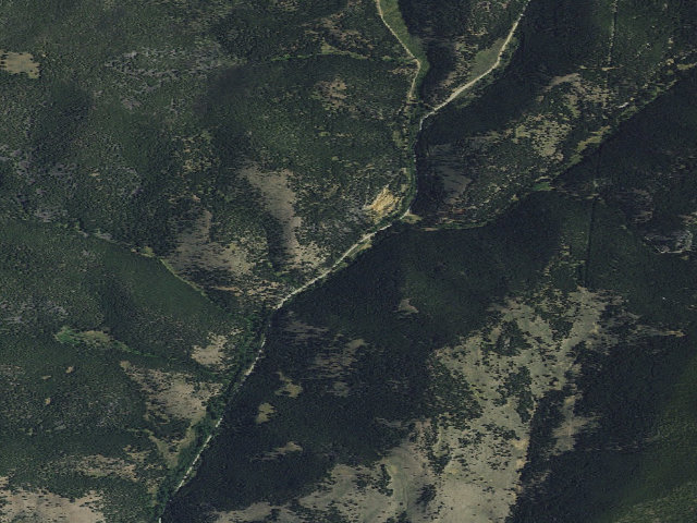 Aerial image of USFS dispersed camp — MT #13