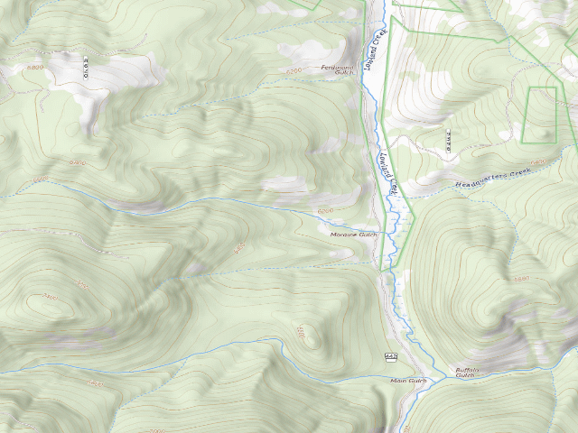 USGS topographic map of USFS dispersed camp — MT #132