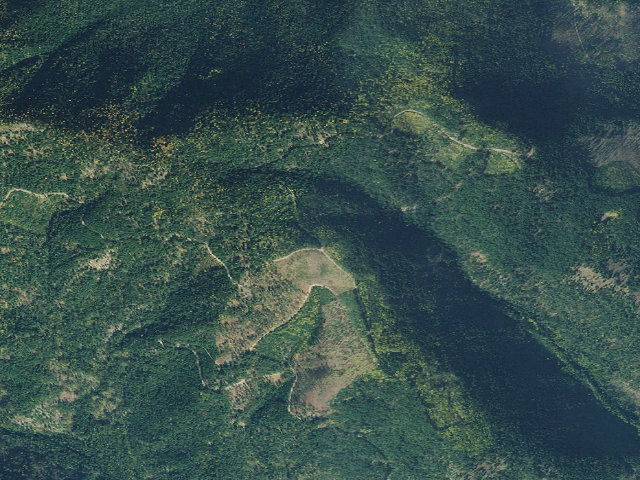 Aerial image of USFS dispersed camp — MT #133