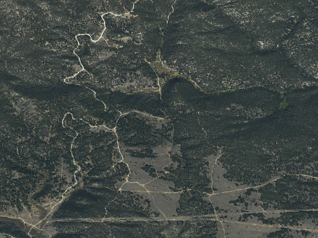 Aerial image of USFS dispersed camp — MT #134