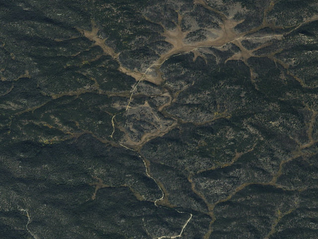 Aerial image of USFS dispersed camp — MT #135