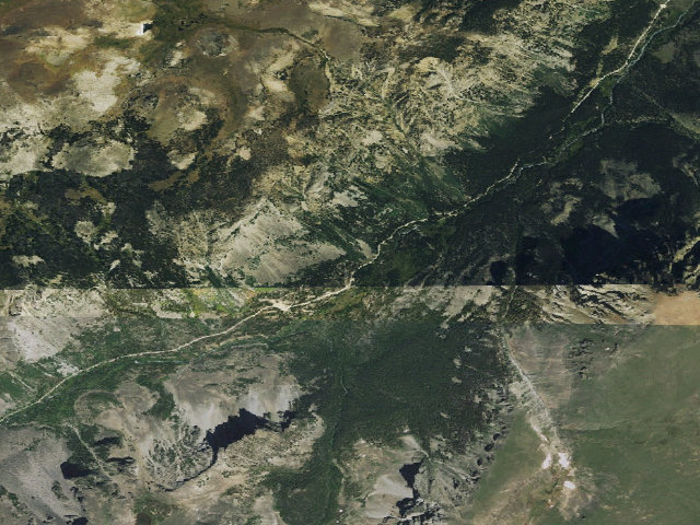 Aerial image of USFS dispersed camp — MT #136
