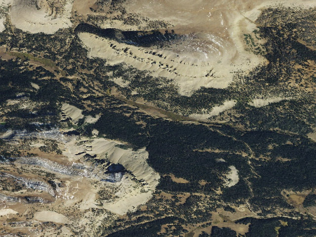 Aerial image of USFS dispersed camp — MT #137