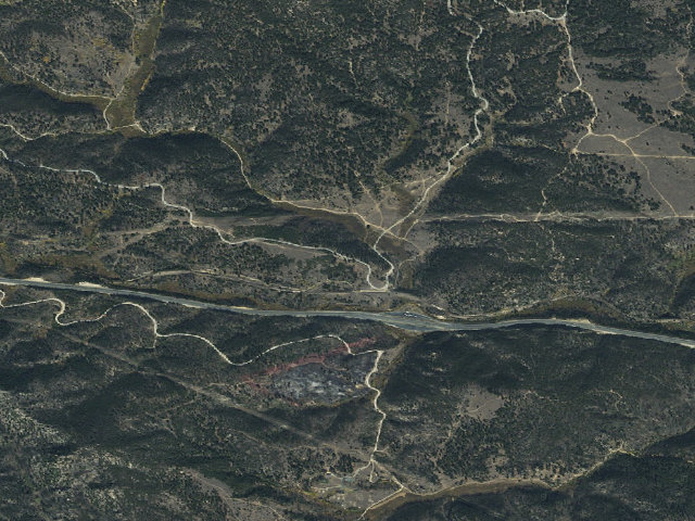 Aerial image of USFS dispersed camp — MT #138