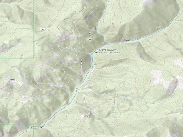 USGS topographic map of USFS dispersed camp — MT #139