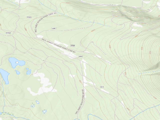 USGS topographic map of USFS dispersed camp — MT #141