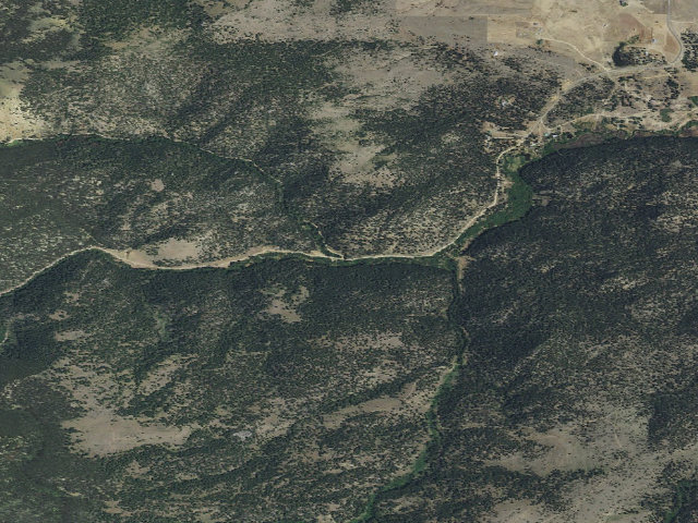 Aerial image of USFS dispersed camp — MT #142