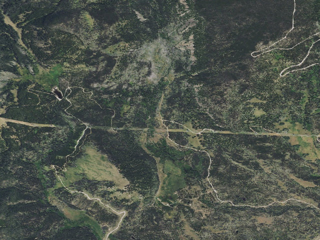 Aerial image of USFS dispersed camp — MT #143