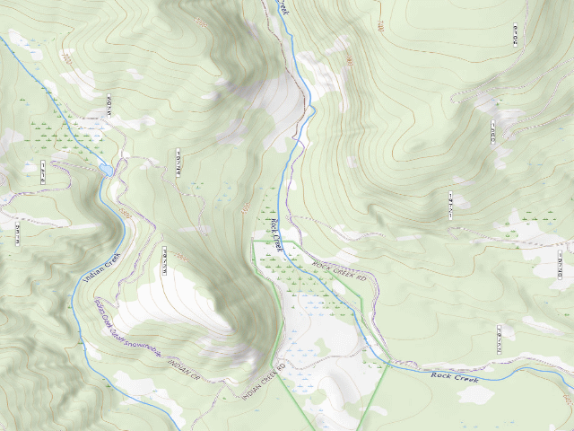 USGS topographic map of USFS dispersed camp — MT #143