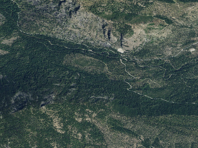Aerial image of USFS dispersed camp — MT #144
