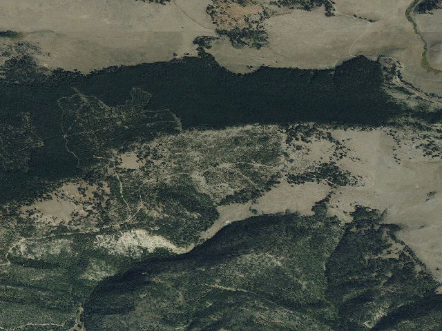 Aerial image of USFS dispersed camp — MT #145
