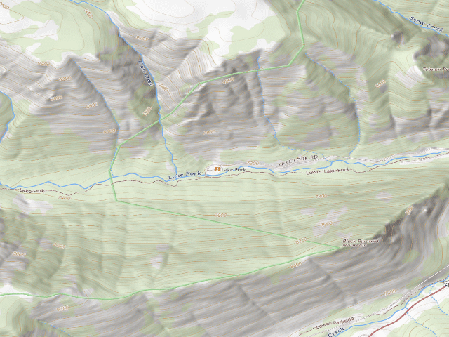 USGS topographic map of USFS dispersed camp — MT #146