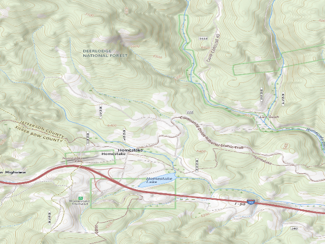 USGS topographic map of USFS dispersed camp — MT #147
