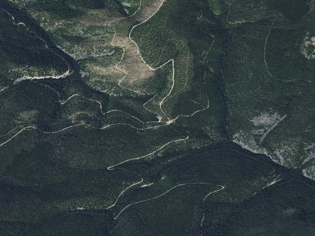 Aerial image of USFS dispersed camp — MT #148