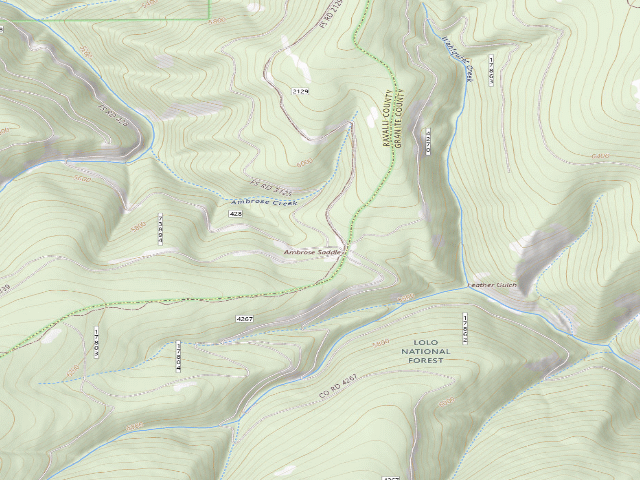 USGS topographic map of USFS dispersed camp — MT #148