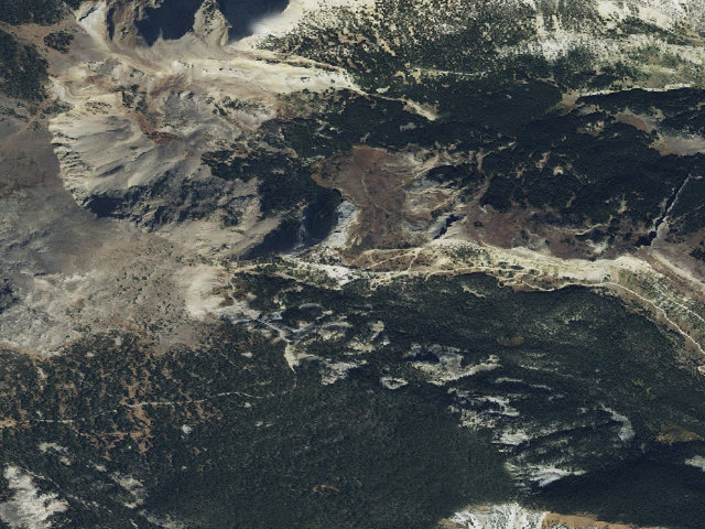 Aerial image of USFS dispersed camp — MT #150