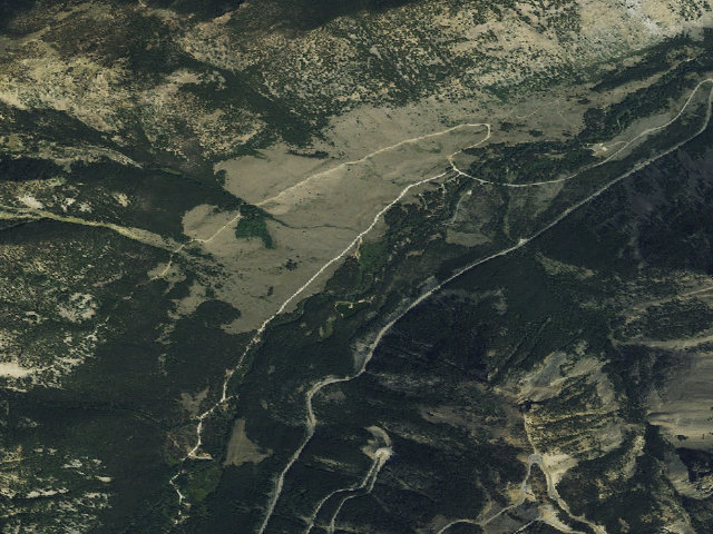 Aerial image of USFS dispersed camp — MT #151