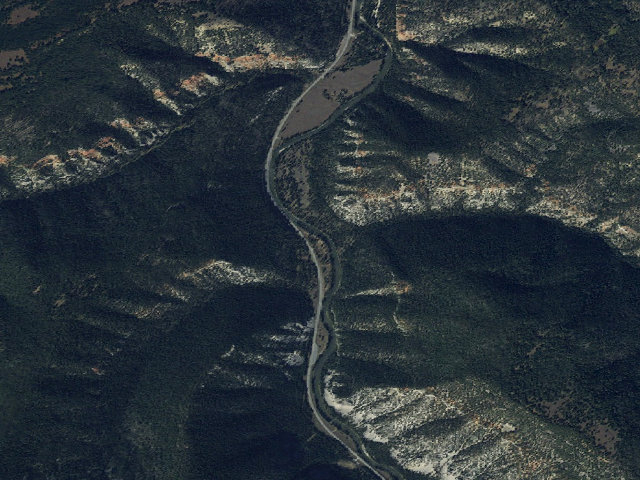 Aerial image of USFS dispersed camp — MT #152