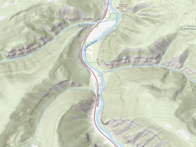USGS topographic map of USFS dispersed camp — MT #152