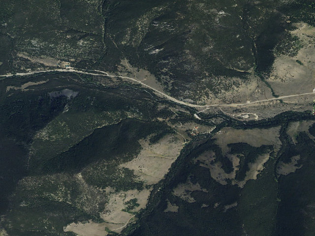 Aerial image of USFS dispersed camp — MT #153