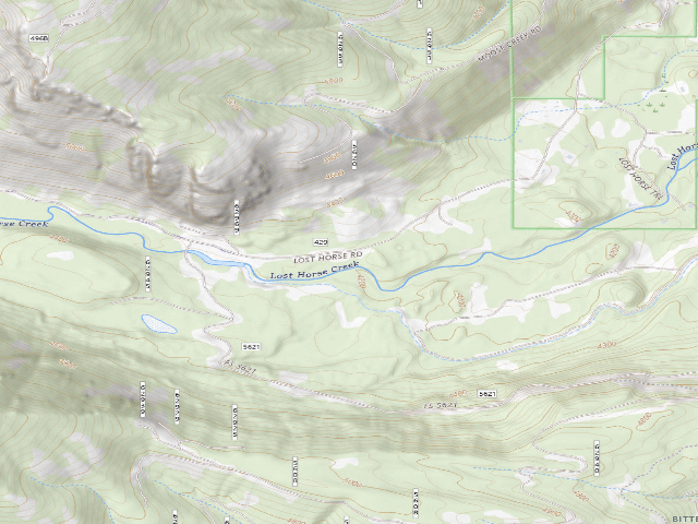 USGS topographic map of USFS dispersed camp — MT #155