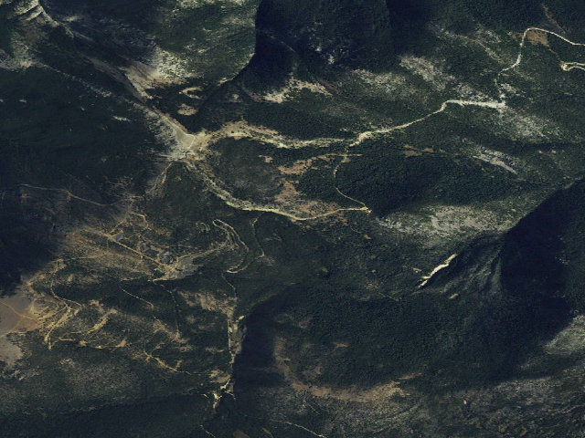 Aerial image of USFS dispersed camp — MT #157