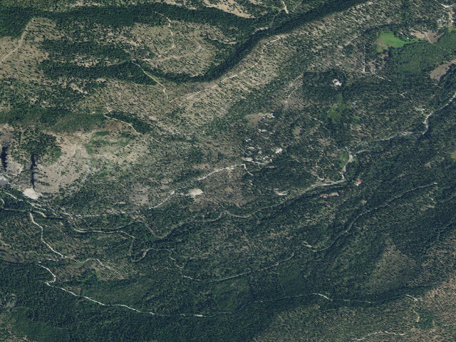 Aerial image of USFS dispersed camp — MT #160