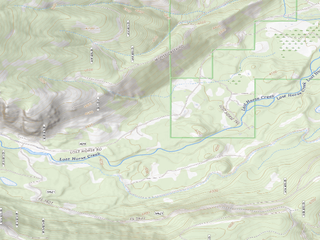 USGS topographic map of USFS dispersed camp — MT #160