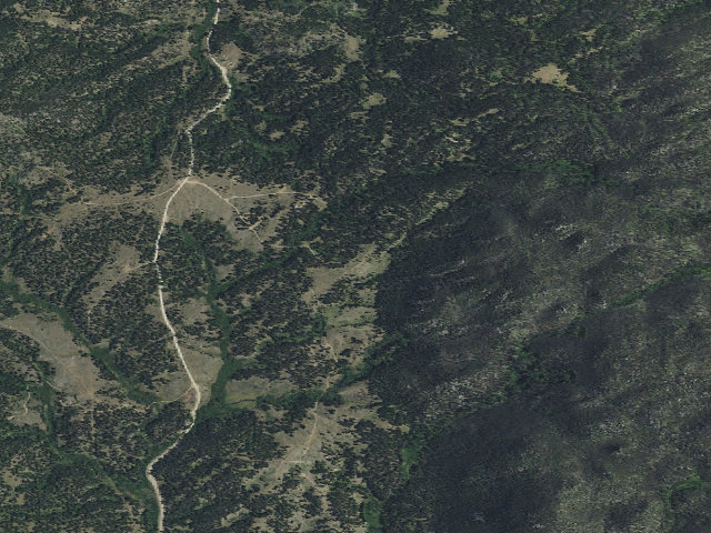Aerial image of USFS dispersed camp — MT #161