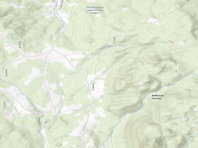 USGS topographic map of USFS dispersed camp — MT #161