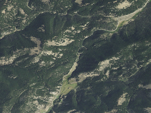 Aerial image of USFS dispersed camp — MT #162