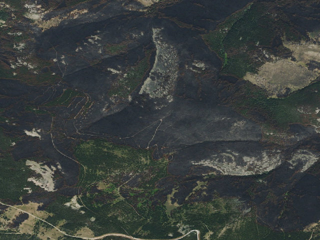 Aerial image of USFS dispersed camp — MT #164