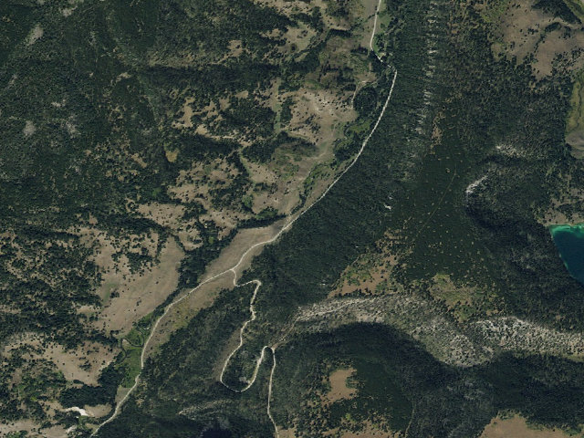 Aerial image of USFS dispersed camp — MT #167