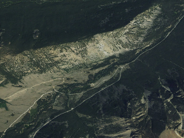 Aerial image of USFS dispersed camp — MT #17