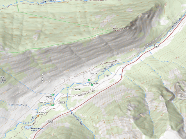 USGS topographic map of USFS dispersed camp — MT #17