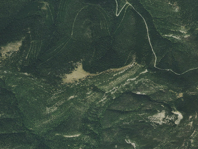 Aerial image of USFS dispersed camp — MT #170