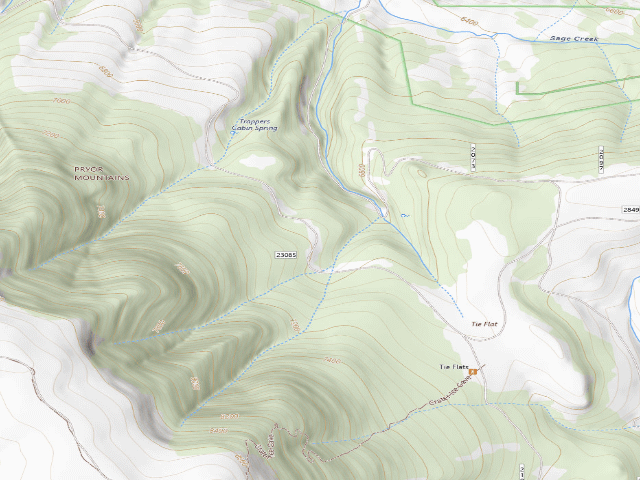 USGS topographic map of USFS dispersed camp — MT #173