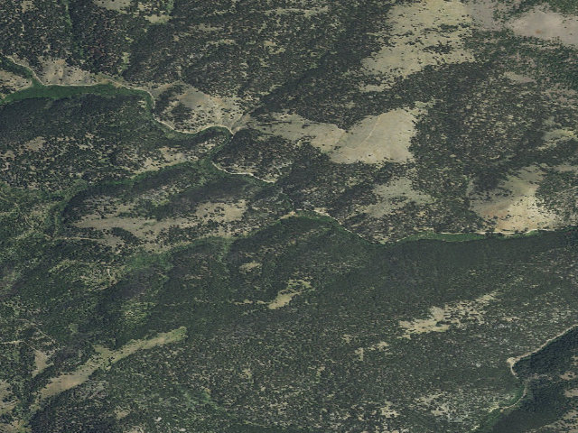 Aerial image of USFS dispersed camp — MT #174