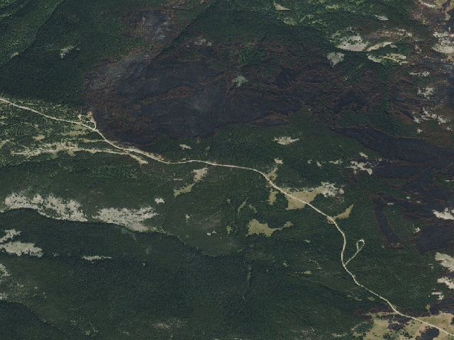Aerial image of USFS dispersed camp — MT #178